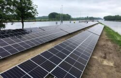 Ground-mounted solar structure for lock complex